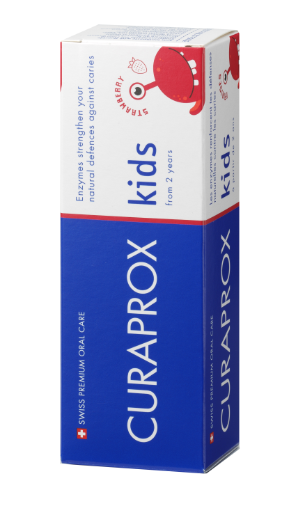 CURAPROX KIDS Truskawkowa pasta do zębów dla dzieci 2 + z fluorem 60 ml