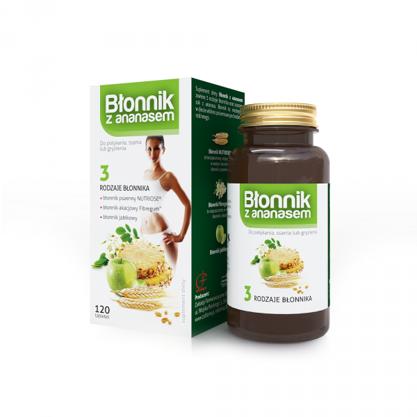 Błonnik z ananasem x 120 tabl do ssania