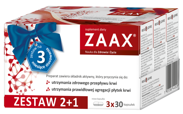 Zaax zestaw 2+1 - 3 opakowania po 30 kapsułek