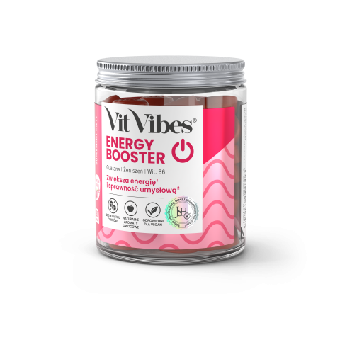Vit Vibes Energy Booster zwiększa energię i sprawność umysłową żelki 60 sztuk