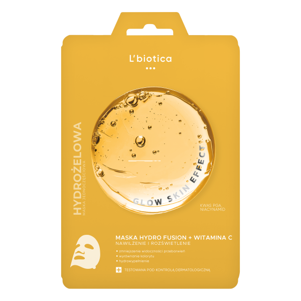 L'biotica PGA Hydro Fusion Hydrożelowa maska do twarzy z witaminą C 1 szt.
