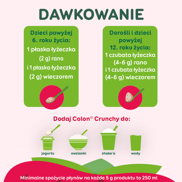 Colon® Crunchy - błonnik z liofilizowaną truskawką 150g