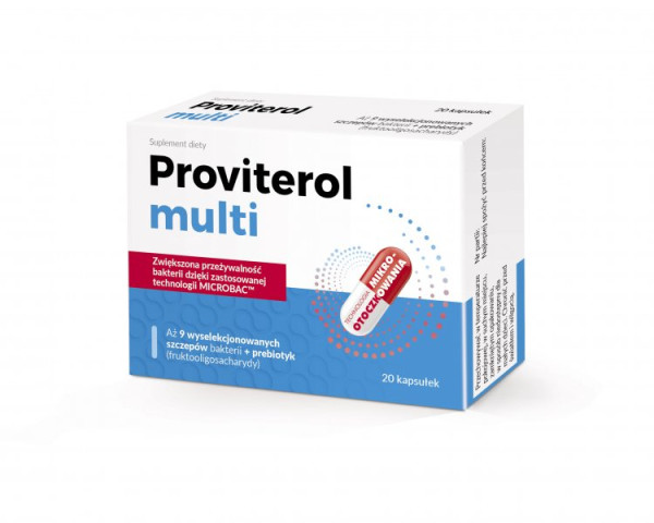 Proviterol Multi  9 szczepów bakterii + prebiotyk 20 kapsułek