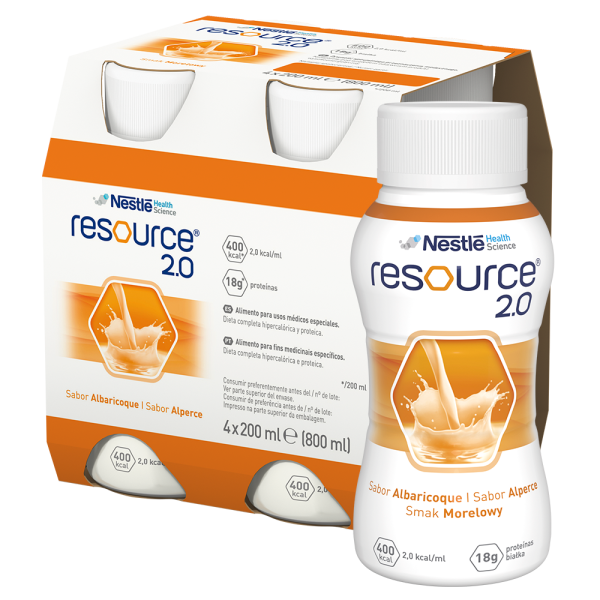 Nestle RESOURCE 2.0 MORELA preparat odżywczy 4 x 200 ml