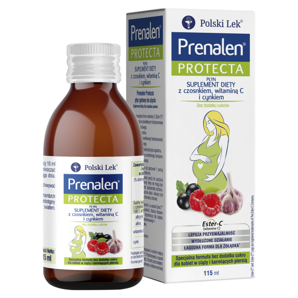 Prenalen Protecta, płyn z czosnkiem witaminą C i cynkiem 115 ml