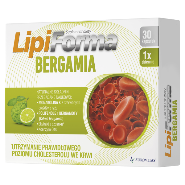 Lipiforma Bergamia na utrzymanie prawidłowego poziomu cholesterolu 30 kapsułek