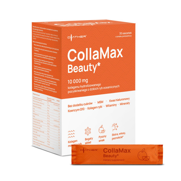Collamax Beauty kolagen z dzikich ryb oceanicznych  Pomarańcza 30 szaszetek