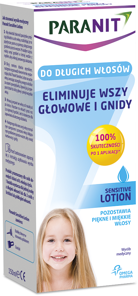 Paranit Sensitive Lotion na wszy i gnidy na długie włosy 150 ml