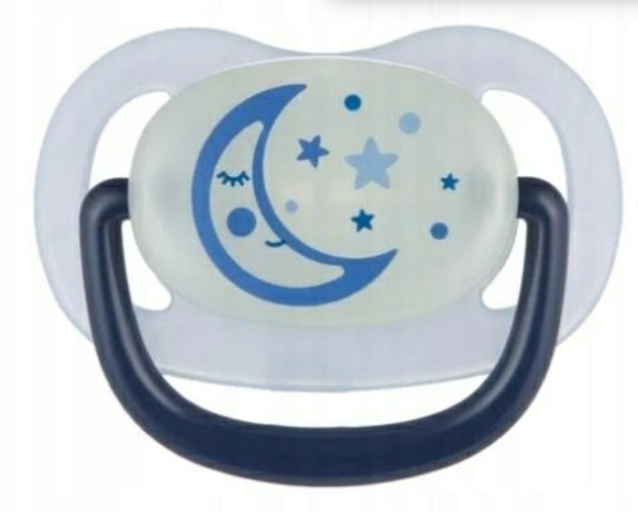 CANPOL Night BLUE Smoczek uspakajający 18m+ 22/502