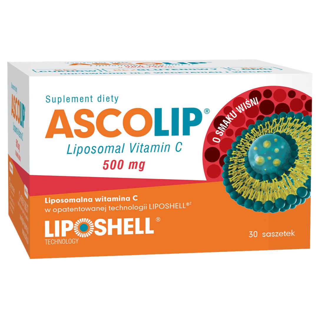 ASCOLIP Liposomalna Witamina C 500mg o smaku wiśni