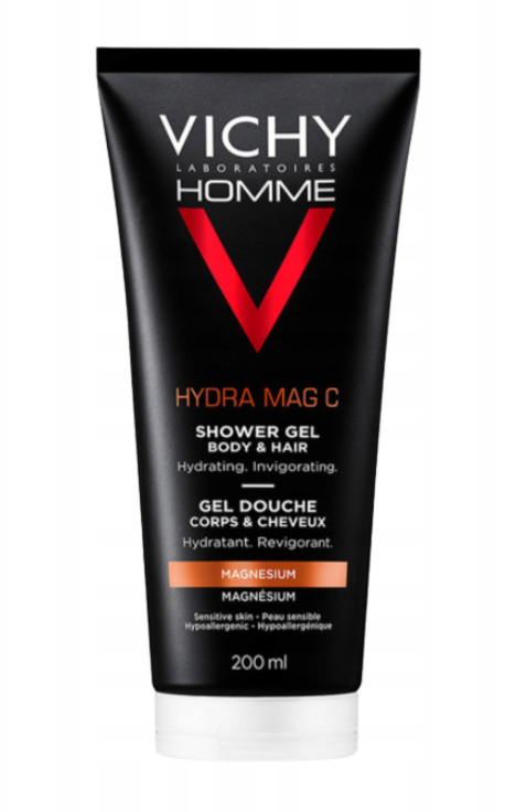 VICHY HOMME HYDRA MAG C MAGNESIUM żel pod prysznic i do włosów dla mężczyzn 200ml