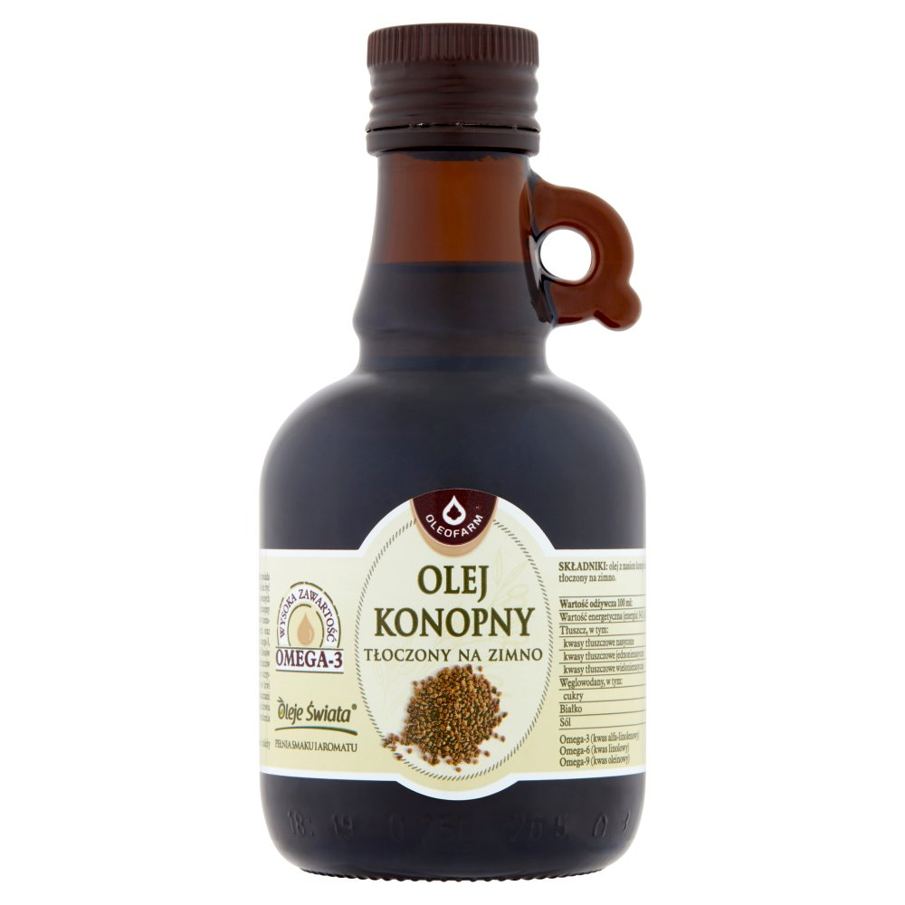 Olej konopny tłoczony na zimno 250 ml
