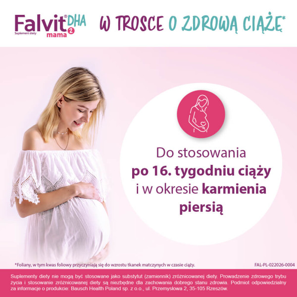 Falvit® mama 2 DHA dla kobiet po 16. tygodniu ciąży i karmiących 30 kapsułek
