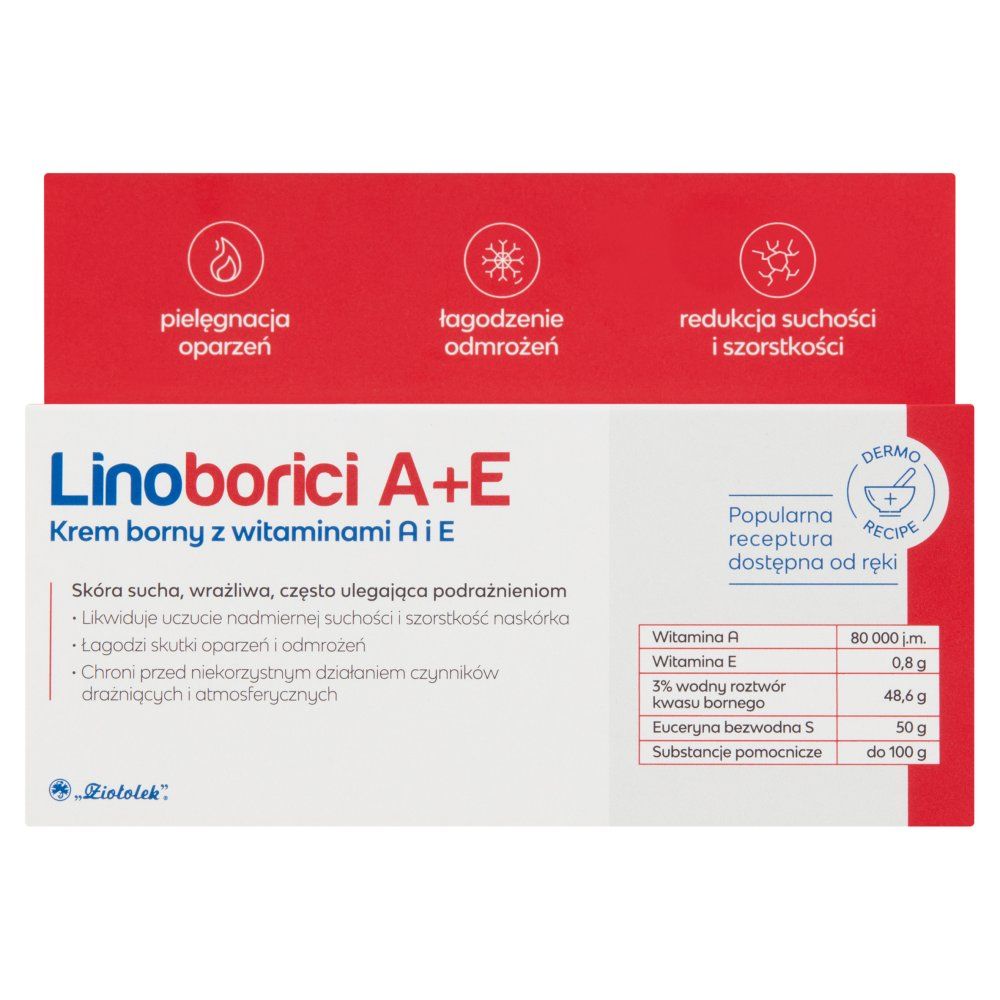 LINOBORICI A+E Krem borny z wit.A,E 50g