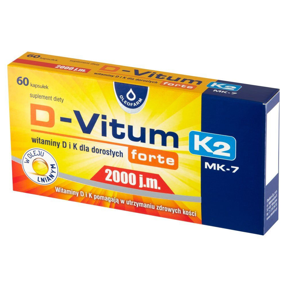 D-Vitum forte 2000j.m.+K2 x 60kaps.