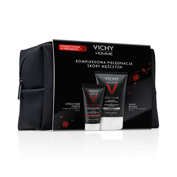 Vichy Homme Zestaw Świąteczny  Xmass 2026 Krem do twarzy 50 ml + Balsam po goleniu 75 ml