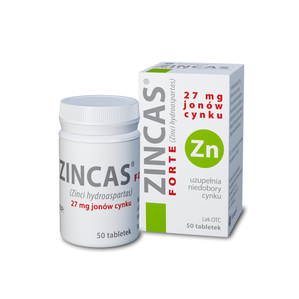 Zincas forte na niedobory cynku  50 tabletek