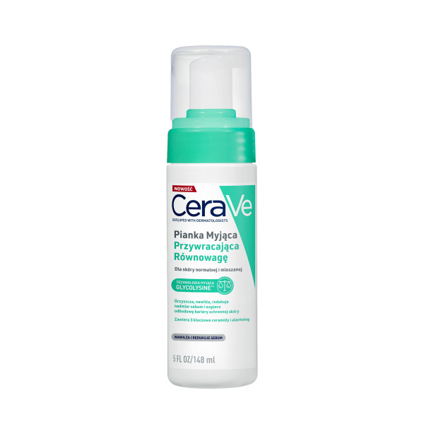CeraVe Pianka myjąca przywracająca równowagę skóra mieszana 148 ml