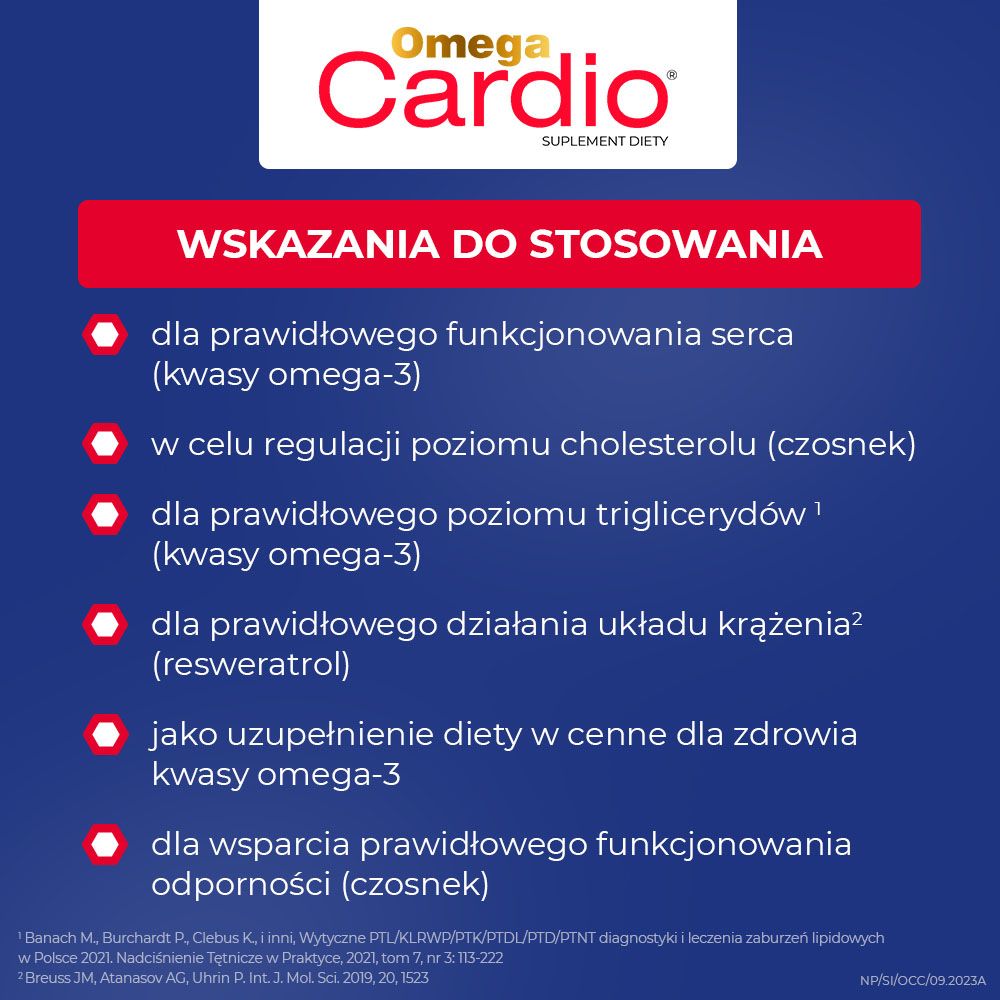 Omega Cardio 60 kapsułek na cholesterol, serce