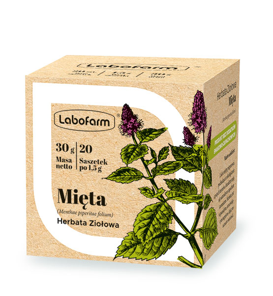 Herbata Ziołowa MIĘTA Labofarm 20 saszetek po 1,5g