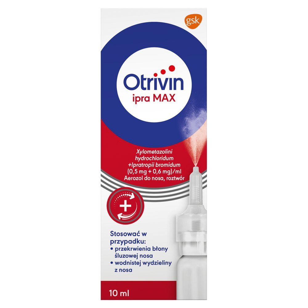 Otrivin MAX (0,5mg+0,6mg) ml aerozol na katar 10ml