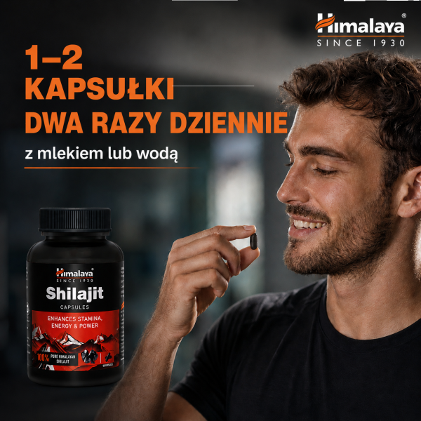 Himalaya Kapsułki shilajit na energię i siłę 60 sztuk