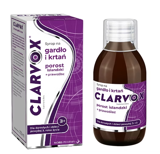 Clarvox Syrop POROST + prawoślaz gardło i krtań 200 ml