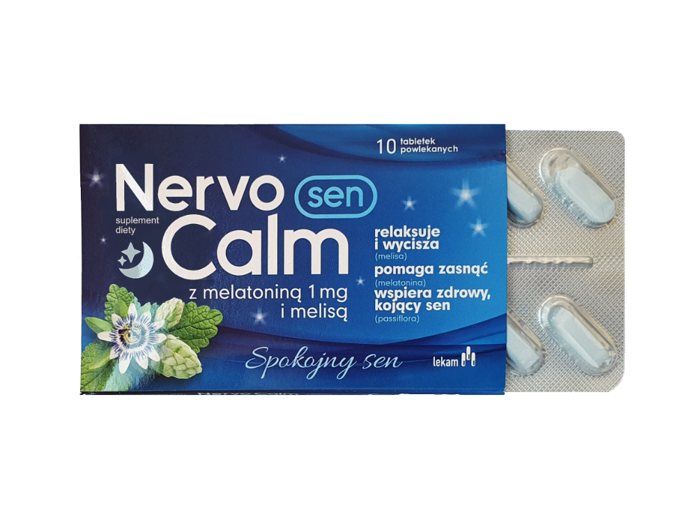 NervoCalm Sen z Melatoniną i Melisą - 10 tabl.