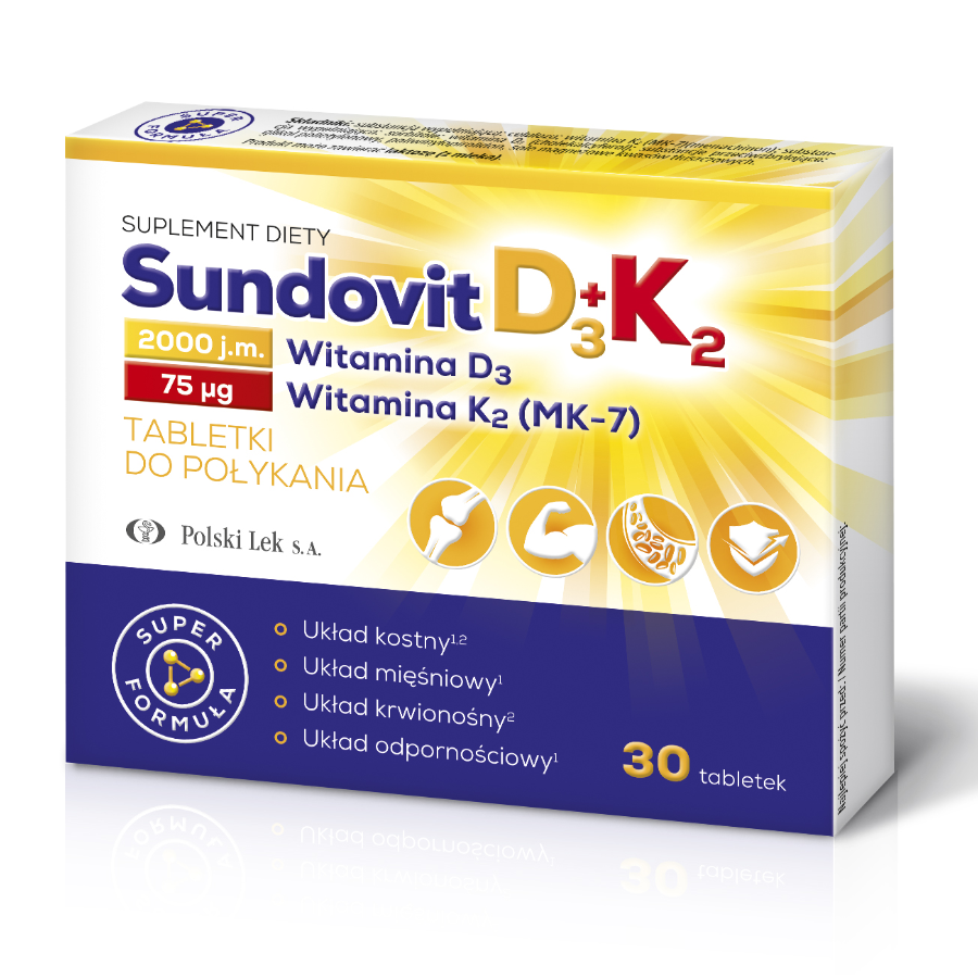Sundovit D3 2000 j.m.+ K2  30 tabl.