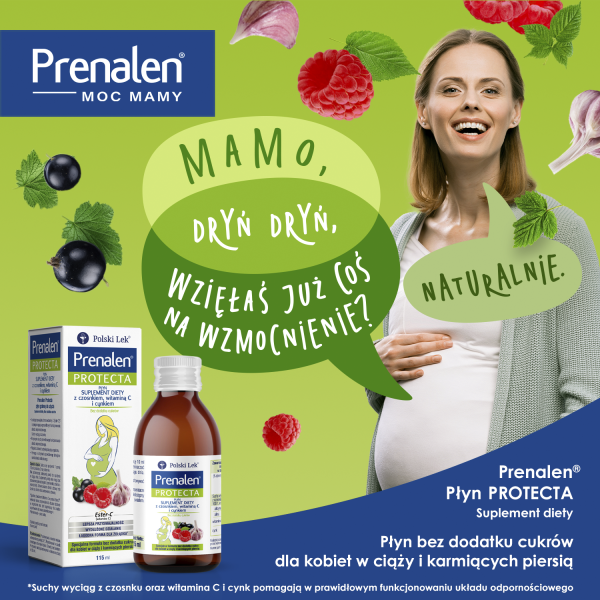 Prenalen Protecta, płyn z czosnkiem witaminą C i cynkiem 115 ml