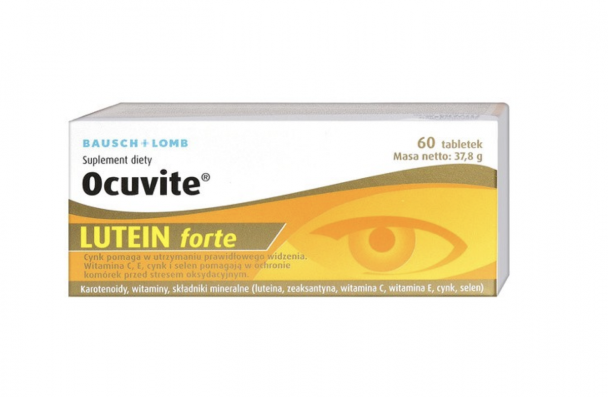 Ocuvite Lutein Forte 60 tabletek Ochrona i Wsparcie Twojego Wzroku na oczy