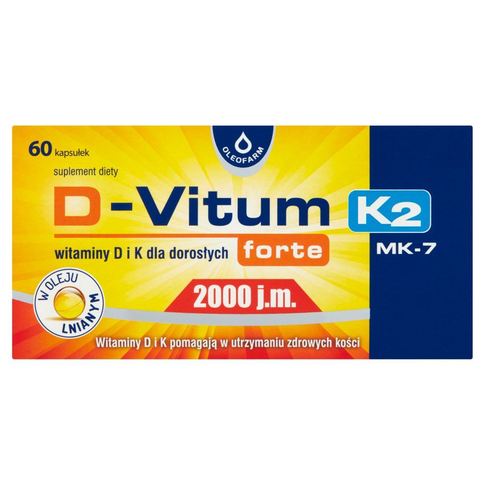 D-Vitum forte 2000j.m.+K2 x 60kaps.
