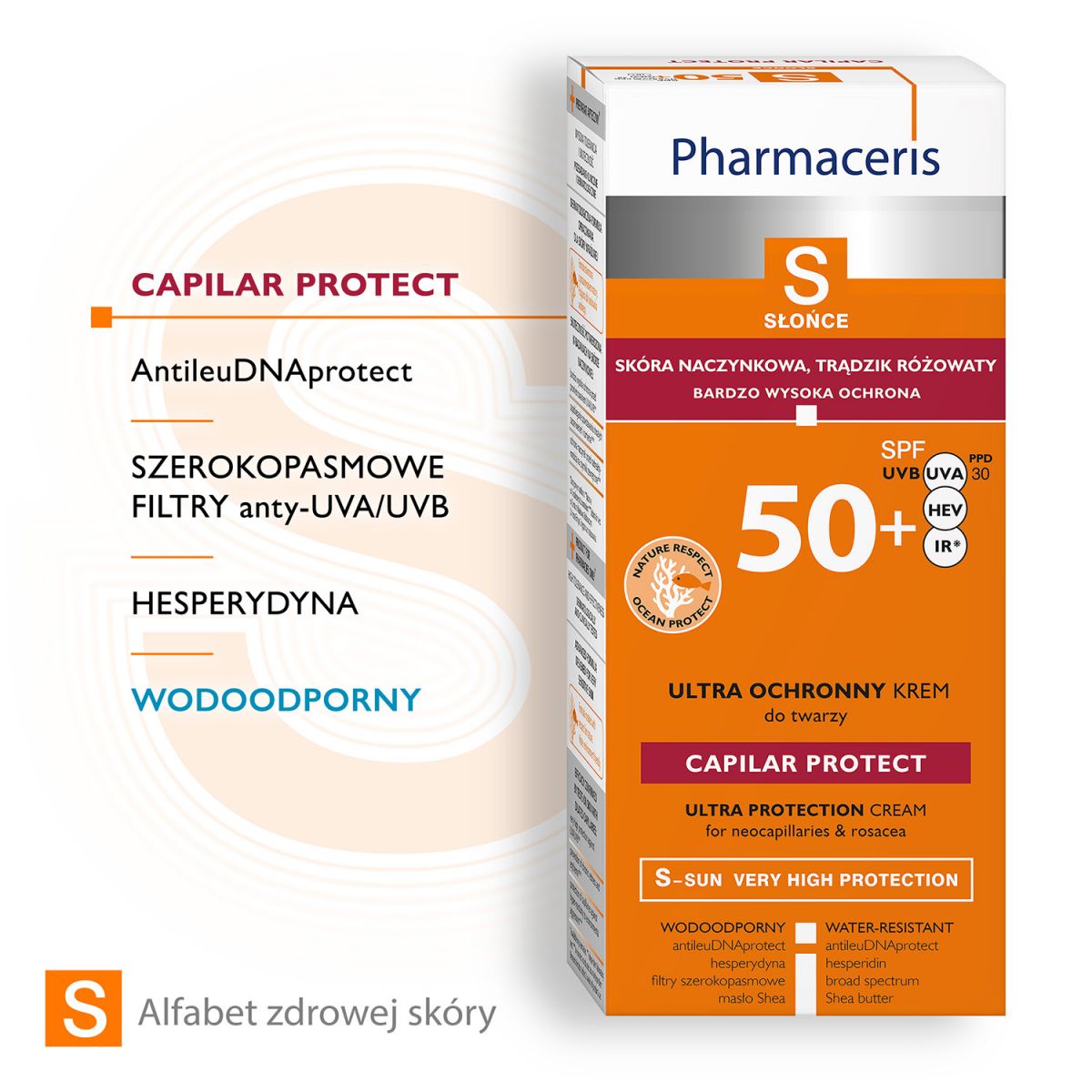 Pharmaceris S CAPILAR PROTECT  naczynka i trądzik różowaty SPF 50+