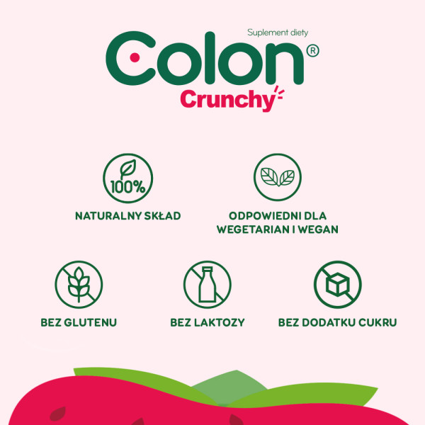 Colon® Crunchy - błonnik z liofilizowaną truskawką 150g
