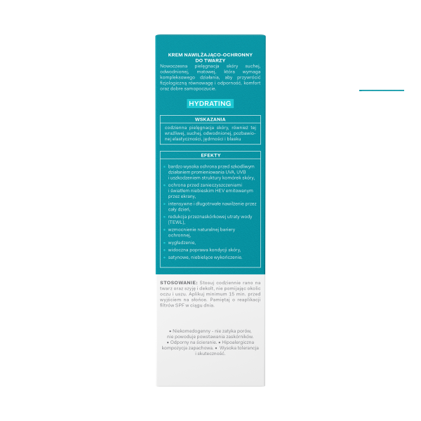 Oillan Hydrating Krem nawilżający do twarzy z SPF50+ dla skóry suchej i wrażliwej 50 ml
