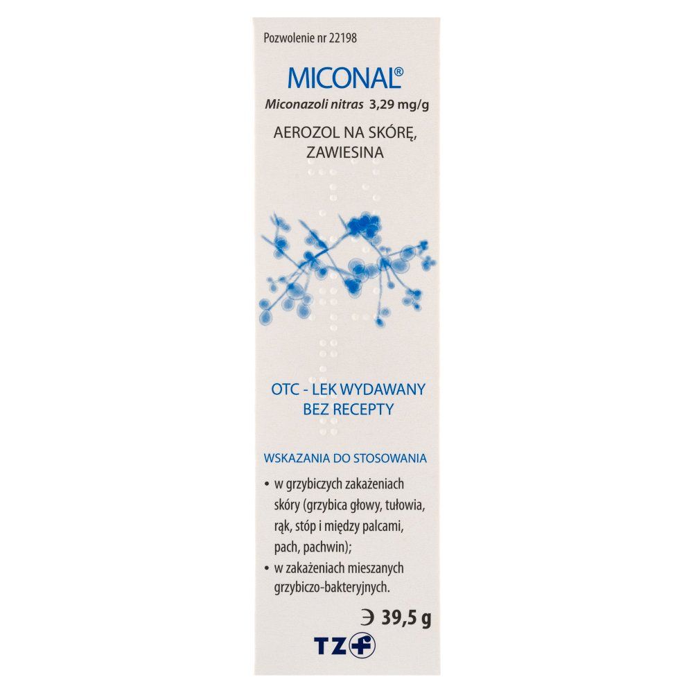 Miconal aer.naskórę,zawiesina 3,29mg/g 39,