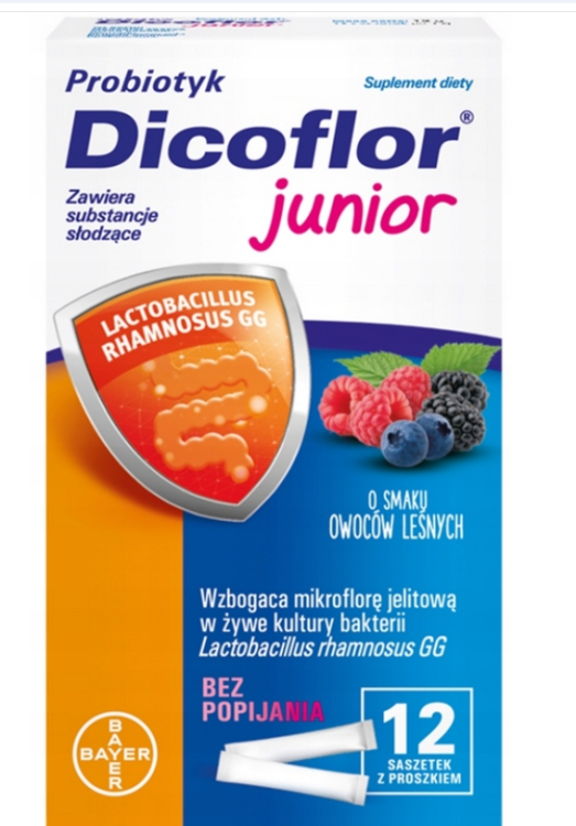 Dicoflor Junior proszek – 12 saszetek probiotyk dla dzieci