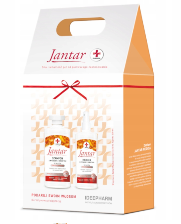 JANTAR MEDICA Zestaw do włosów zniszczonych Szampon 330 ml + Mgiełka 200 ml