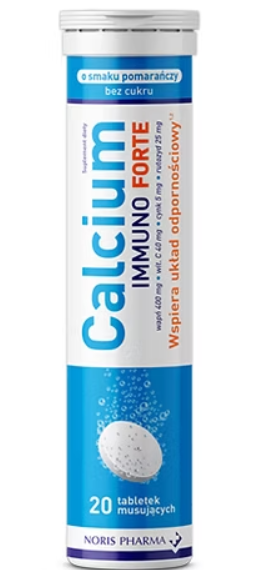 Calcium Immuno Forte na odporność  pomarańcza 20 tabletek