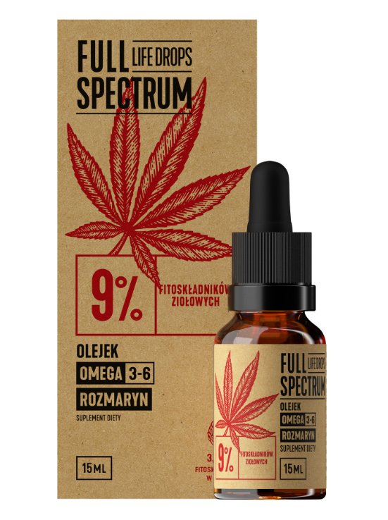 Full Spectrum Olej Konopny CBG 9% olej 15ml