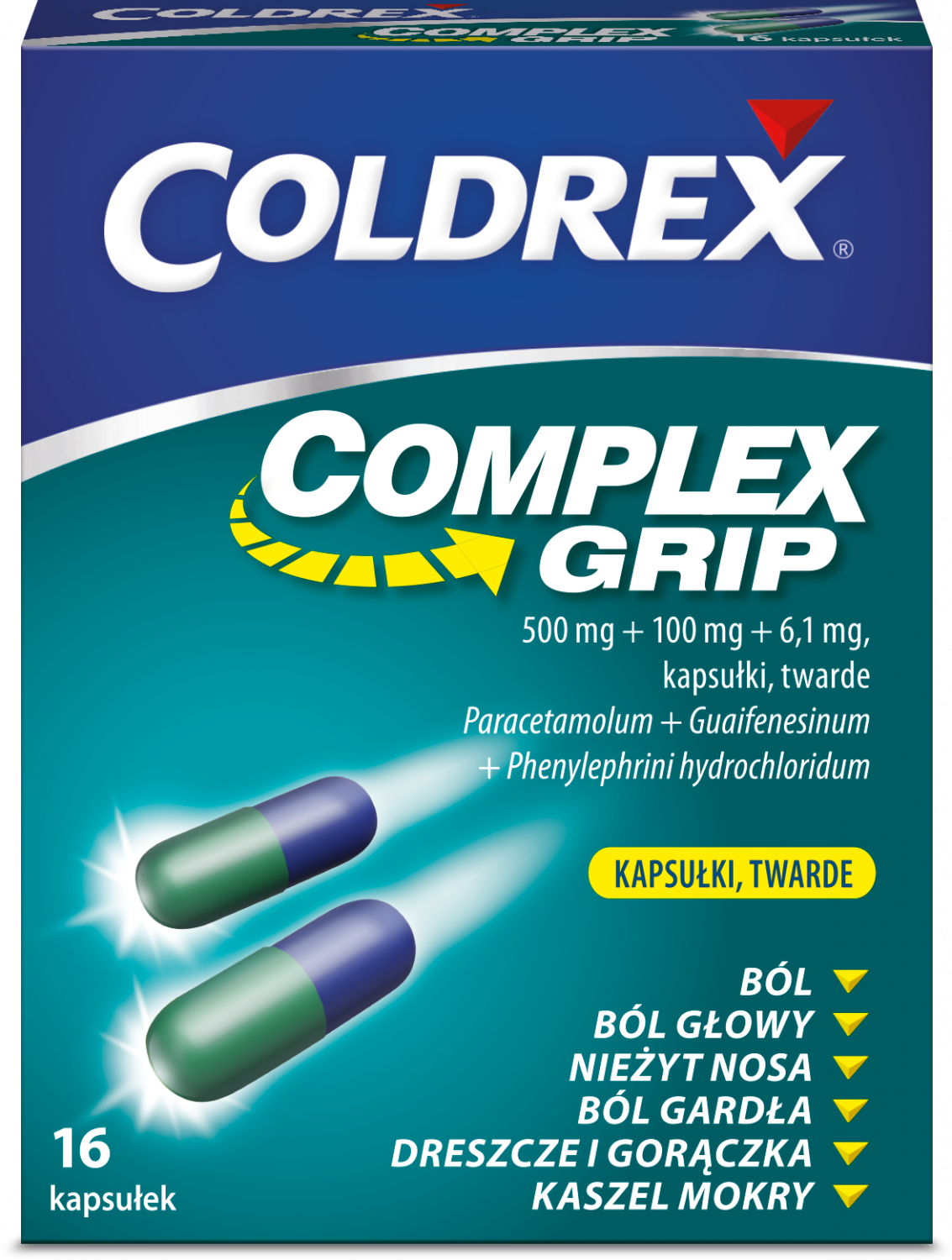 Coldrex Complex Grip 16 kaps.twardych