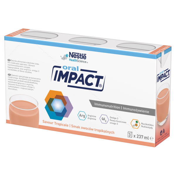 Nestle IMPACT Oral preparat odżywczy OWOCE TROPIKALNE 3x237 ml