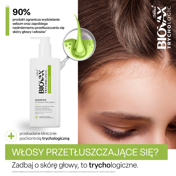 Biovax Trychologic szampon na przetłuszczające  się włosy 200 ml