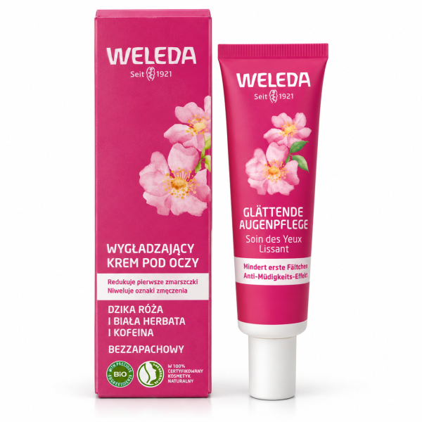 WELEDA Krem pod oczy wygładzający Róża Kofeina Biała Herbata 12 ml