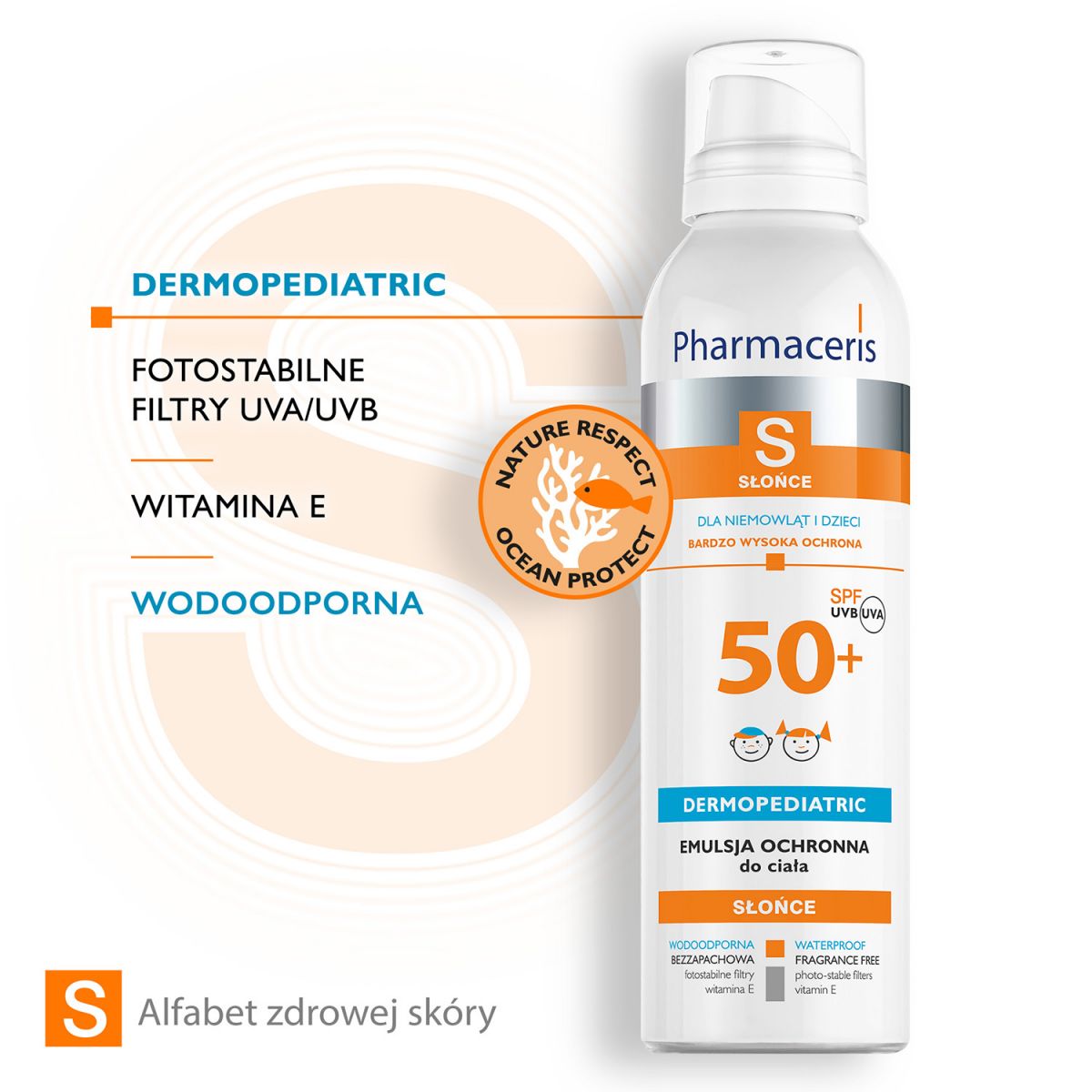 Pharmaceris S DERMOPEDIATRIC Emulsja spray  SPF 50+ 150ml
