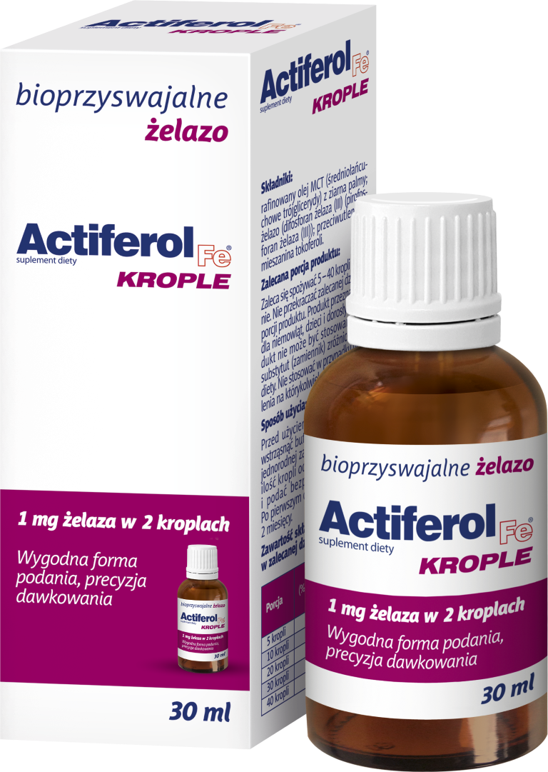 Actiferol Fe bioprzyswajalne żelazo krople 30 ml