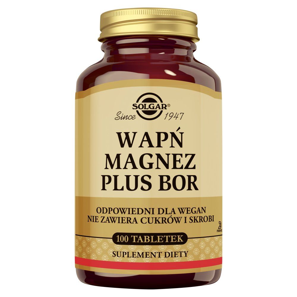 SOLGAR Wapń Magnez + Bor x 100 tabl.