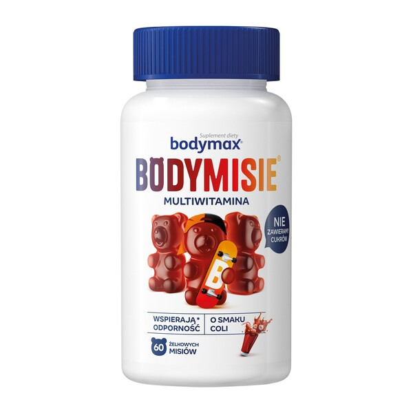 Bodymax Bodymisie o smaku coli żelki bez cukru 60 sztuk + portfelik GRATIS