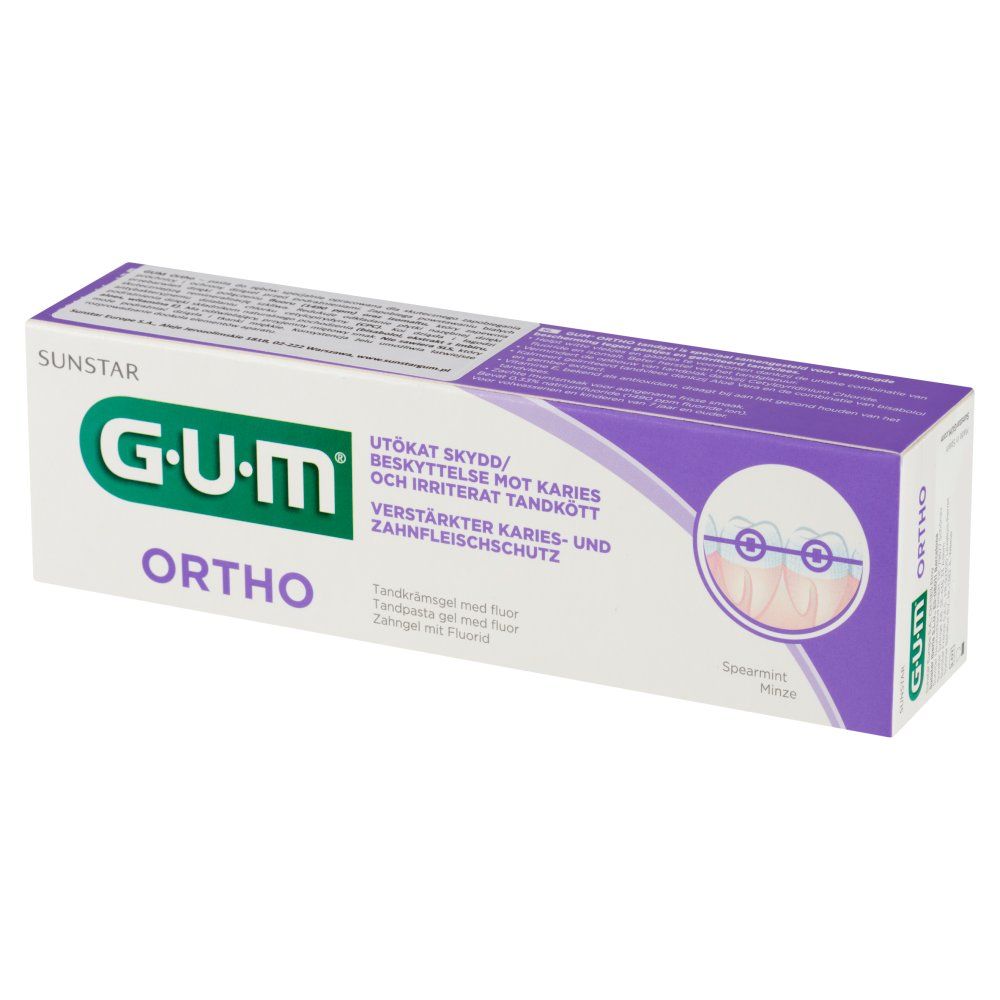 GUM Pasta do zębów Ortho  dla noszących aparaty 75ml