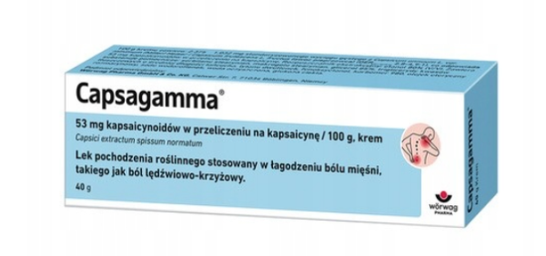 Capsagamma krem 0,053 g/100g na ból mięśni i stawów 40 g